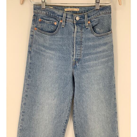 Levis Women 27 Dance Around Ribcage Straight Ankle Jeans High Rise Denim OS38-19 - Picture 5 of 8